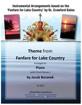 Theme  Piano with chord names  based on the Fanfare for Lake Country P.O.D cover